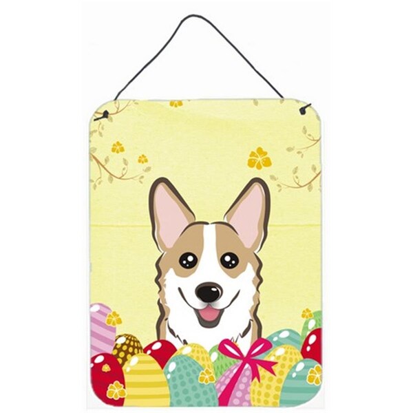 Carolines Treasures Sable Corgi Easter Egg Hunt Wall or Door Hanging Prints - BB1935DS1216
