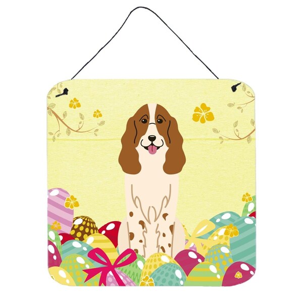 Carolines Treasures Easter Eggs Russian Spaniel Wall or Door Hanging Prints - BB6031DS66