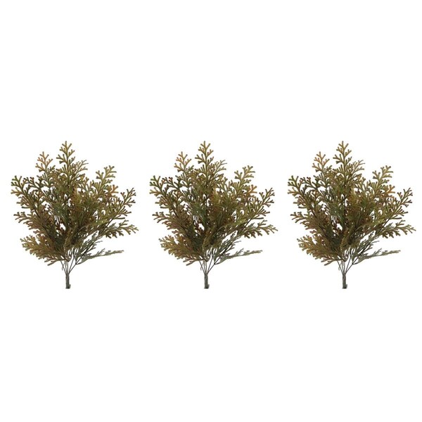 Adlmired By Nature Admired by Nature GPB6855-GN-BROWN-3 20 in. Faux Fern Bush Fall Autumn Decoration - GPB6855-GN/BROWN-3