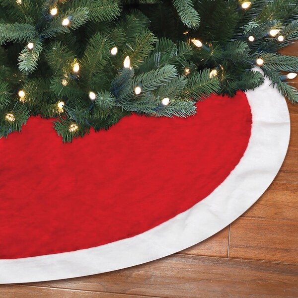 Santas Best Dyno Red/White Tree Skirt 0.5 in. - 0202004ZSA