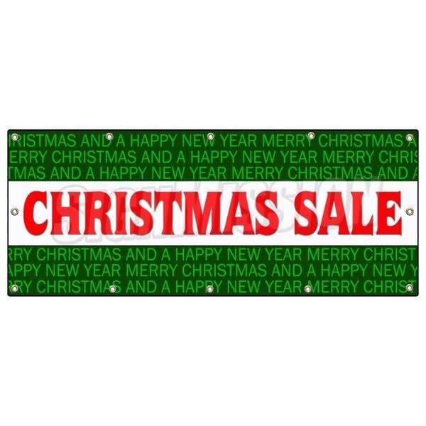 Signmission CHRISTMAS SALE BANNER SIGN christmas season decorate discount holidays - B-120 CHRISTMAS SALE