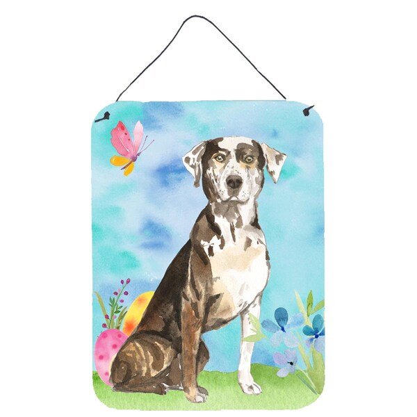 Carolines Treasures Easter Eggs Catahoula Leopard Dog Wall or Door Hanging Prints - CK1919DS1216