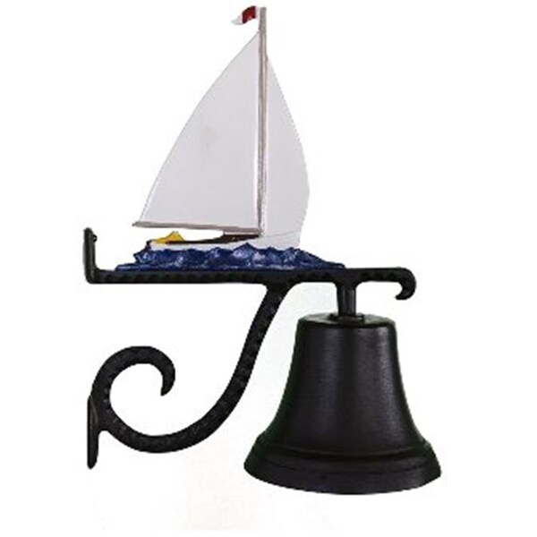 Swivel Cast Bell With Natural Color Sailboat Ornament - SW742009