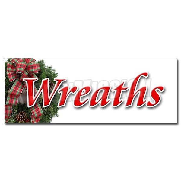 Signmission WREATH DECAL sticker WREATH DECAL sticker christmas xmas x-mas trees - D-36 WREATH