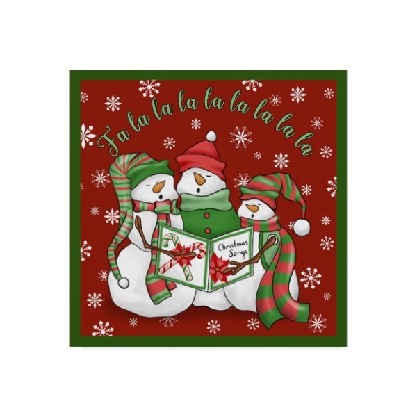Trademark Fine Art Jean Plout 'Christmas Songs Snowmen' Canvas Art, 18x18 - ALI30043-C1818GG