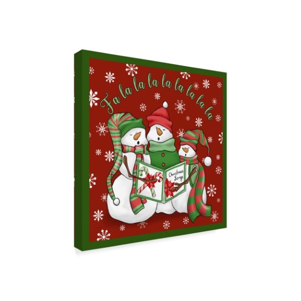 Trademark Fine Art Jean Plout 'Christmas Songs Snowmen' Canvas Art, 18x18 - ALI30043-C1818GG