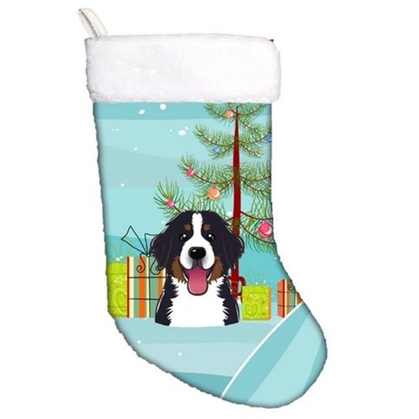 Carolines Treasures Carolines Treasures BB1609CS Christmas Tree & Bernese Mountain Dog Christmas Stocking - BB1609CS
