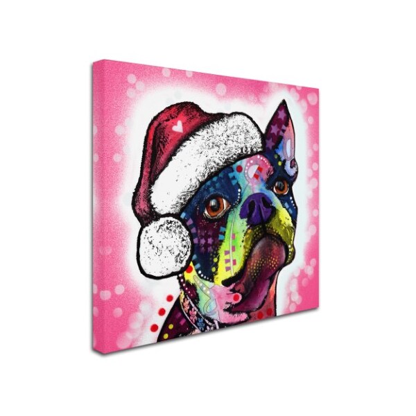 Trademark Fine Art Dean Russo 'Boston Terrier Christmas' Canvas Art, 35x35 - ALI18422-C3535GG