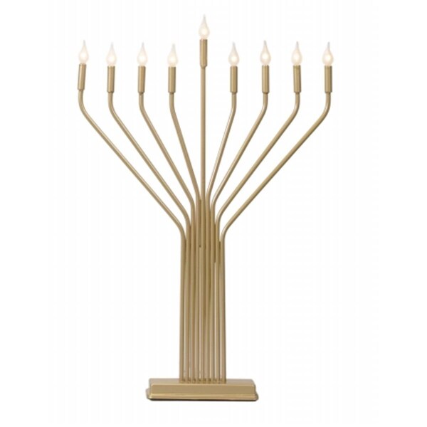 Ss Collectibles EM-625-G Gold Color Electric Menorah - SS1080979