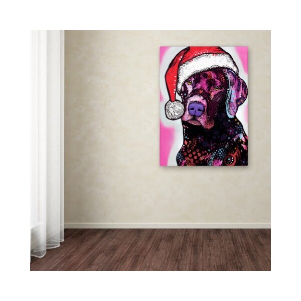 Trademark Fine Art Dean Russo 'Black Lab Christmas' Canvas Art, 14x19 - ALI18494-C1419GG