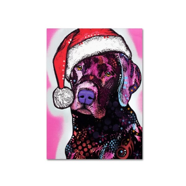 Trademark Fine Art Dean Russo 'Black Lab Christmas' Canvas Art, 14x19 - ALI18494-C1419GG