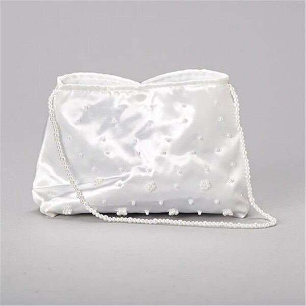Roman 5 in. Beaded Communion Purse with Satin & Pearl Handle, 2PK - 91160
