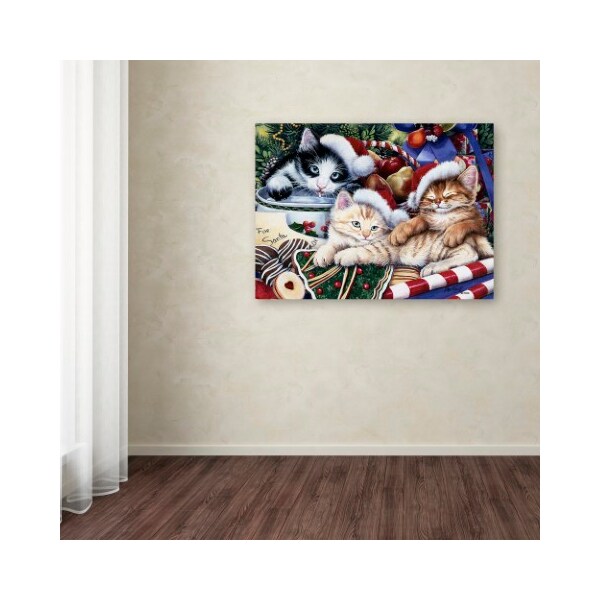 Trademark Fine Art Jenny Newland 'Meowy Christmas 2' Canvas Art, 18x24 - ALI1919-C1824GG