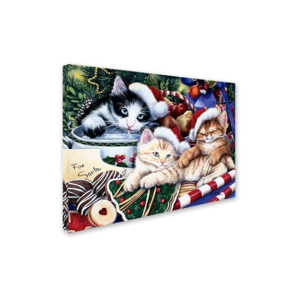 Trademark Fine Art Jenny Newland 'Meowy Christmas 2' Canvas Art, 18x24 - ALI1919-C1824GG