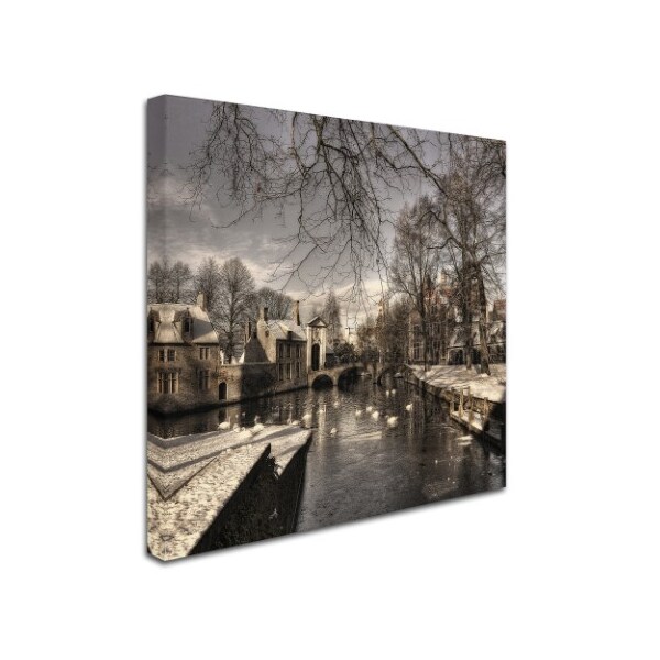Trademark Fine Art Yvette Depaepe 'Bruges In Christmas Dress' Canvas Art, 35x35 - 1X02749-C3535GG