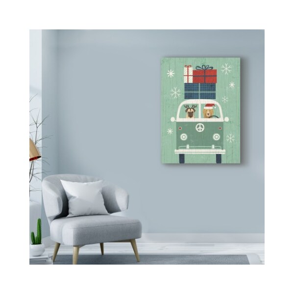 Trademark Fine Art Michael Mullan 'Holiday On Wheels Xii' Canvas Art, 18x24 - WAP08644-C1824GG