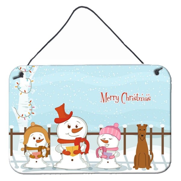 Carolines Treasures Merry Christmas Carolers Irish Terrier Wall or Door Hanging Prints - BB2393DS812