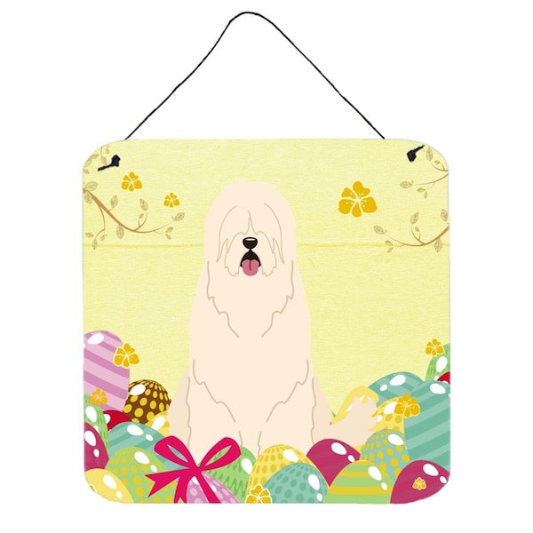 Carolines Treasures Easter Eggs South Russian Sheepdog Wall or Door Hanging Prints - BB6024DS66