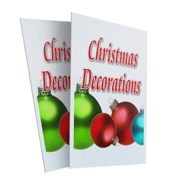 Signmission Christmas Decorations, A-Frame & 2 Sign Inserts, Heavy-Duty Plastic Frame - SBHD-C-2436-CHRISTMAS DECORATIONS