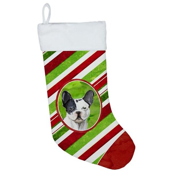 Carolines Treasures Carolines Treasures CK4051CS Christmas Snowflakes French Bulldog Christmas Stocking - CK4051CS