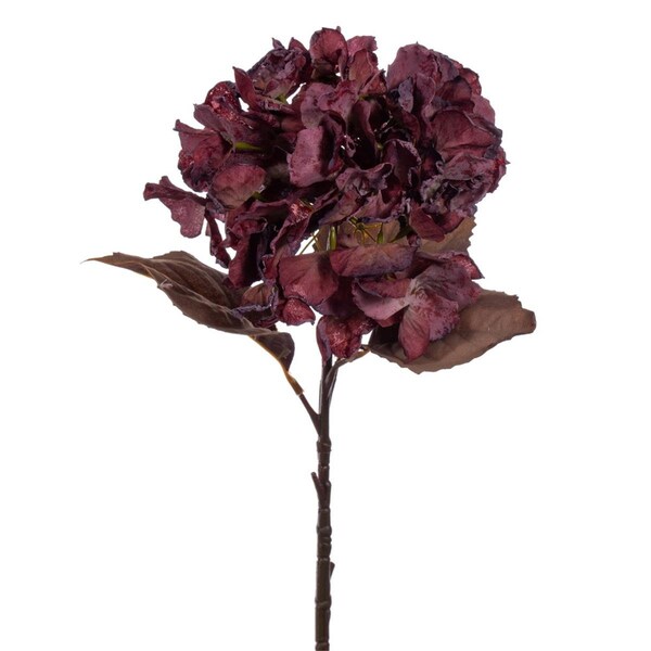 Vickerman 18.5 in. Dried Hydrangea Spray, Light Burgundy, 2PK - FM223420