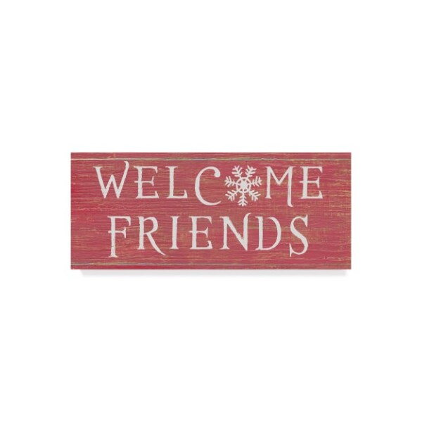 Trademark Fine Art James Wiens 'Christmas Affinity Ii Red' Canvas Art, 8x19 - WAP06529-C819GG