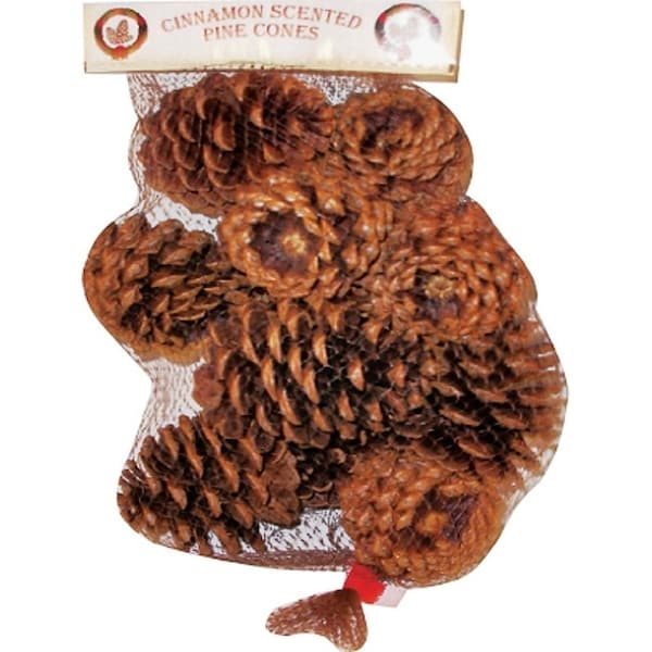 Santas Forest Hometown Holidays Christmas Specialty Decoration, Scented Pine Cone, Natural Wood/Cinnamon Oil, Brown - 70410-20