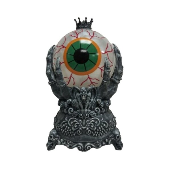 Santas Forest Ghost Hand Holding Eyeball Water Globe, 5 in H, Glass/Plastic, Black, Internal Light, Indoor - 21948