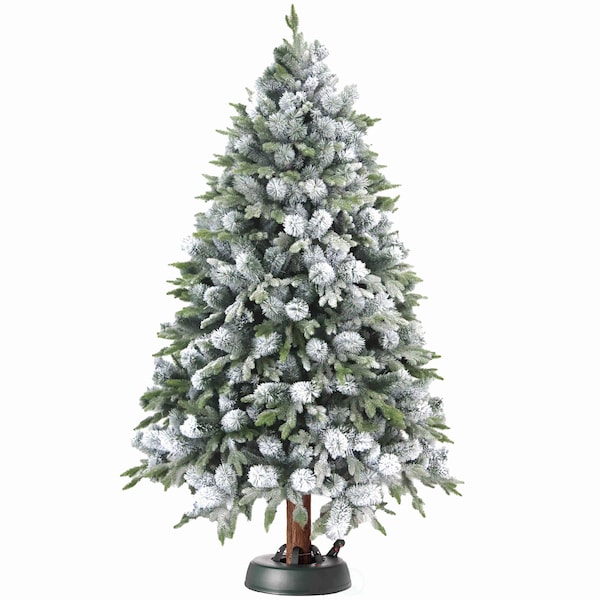 Gardenised Automatic Plastic Green Foot Pedal Christmas Tree Stand, Large 14.5-inch Dia x 3.5-inch Height - QI003954.L