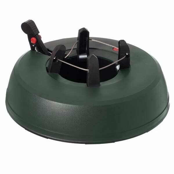 Gardenised Automatic Plastic Green Foot Pedal Christmas Tree Stand, Large 14.5-inch Dia x 3.5-inch Height - QI003954.L
