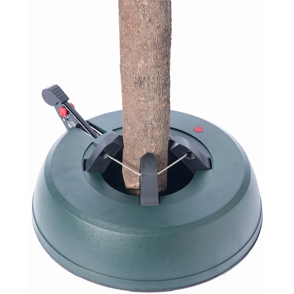 Gardenised Automatic Plastic Green Foot Pedal Christmas Tree Stand, Large 14.5-inch Dia x 3.5-inch Height - QI003954.L