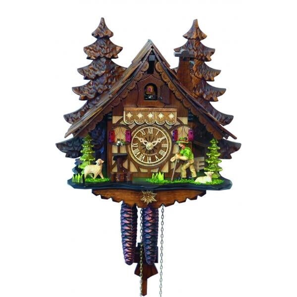 Alexander Taron 11 x 12 x 6.75 in. Engstler Weight-Driven Cuckoo Clock - 40912