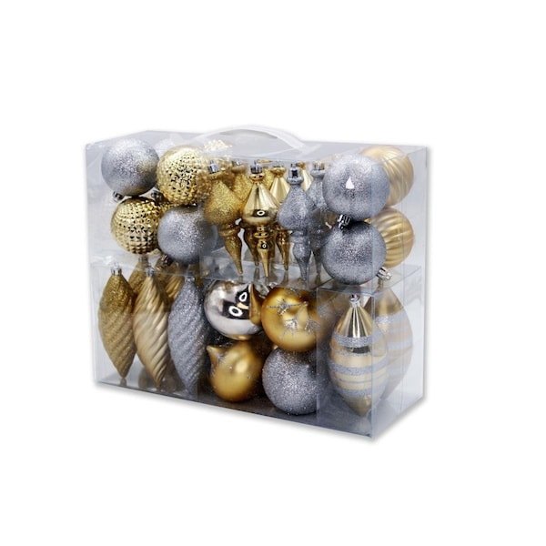 Queens Of Christmas Christmas Ornaments Gold & Silver, 40PK - ORNPK-BTOF-TREAS-40