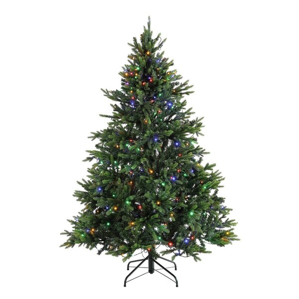 Safavieh 5.5 ft. Pre-Lit Art Christmas Tree, Green - 50 x 50 x 66 in. - FXP2018A