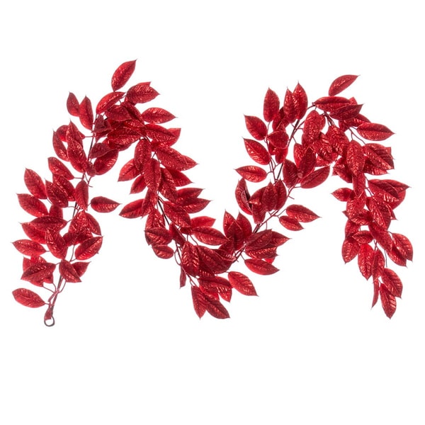 Vickerman 6 ft. Gardenia Glitter Garland, Gold - FK221772