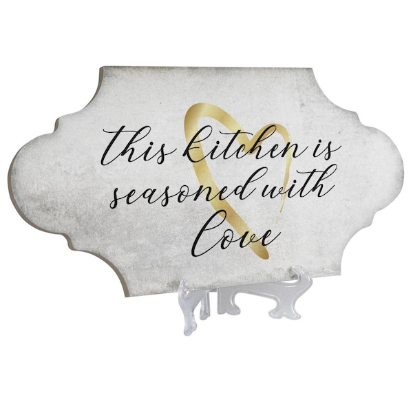 Dicksons Unisex This Kitchen Is Seasoned Wall Tile, White - One Size - TLAB9W