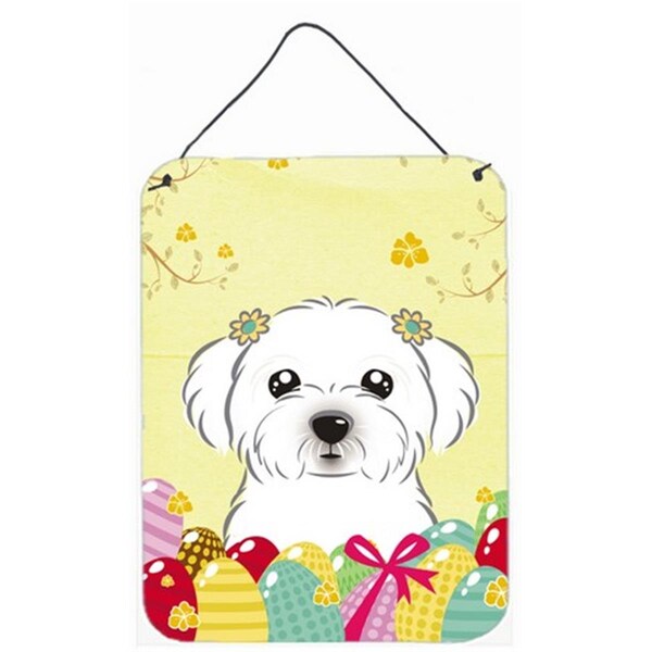 Carolines Treasures Maltese Easter Egg Hunt Wall or Door Hanging Prints - BB1890DS1216