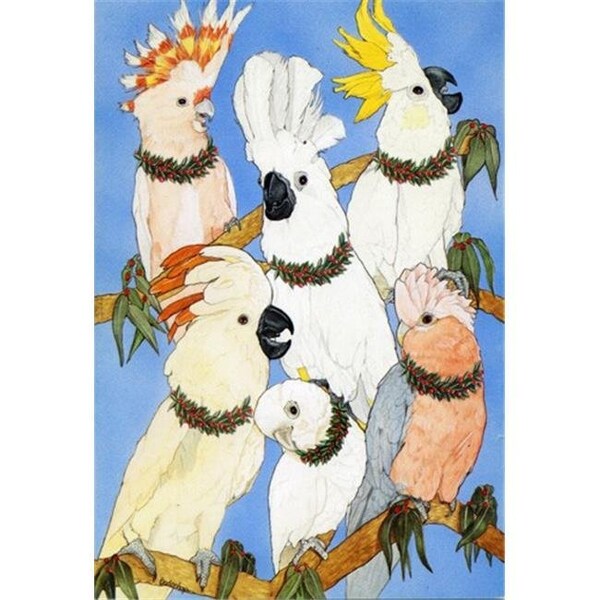 Pipsqueak Productions Pipsqueak Productions C949 Cockatoo Holiday Bird Christmas Boxed Cards - Pack of 10 - C949