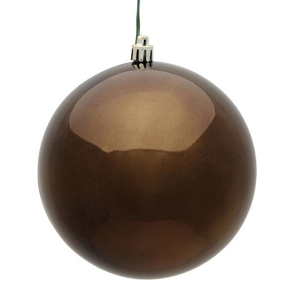 Vickerman 2.4 in. Chocolate Shiny UV Christmas Ornament Ball, 24PK - N590675DSV