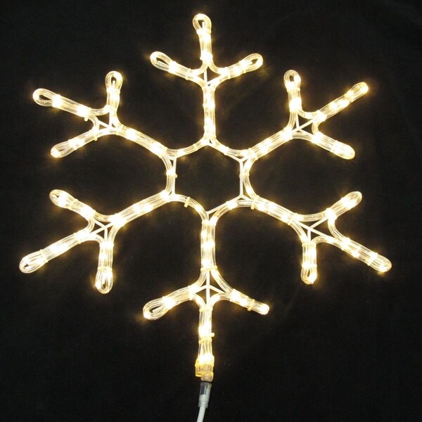 Queens Of Christmas 24 in. LED Snowflake, Warm White - SF-SNOWF-24-WW