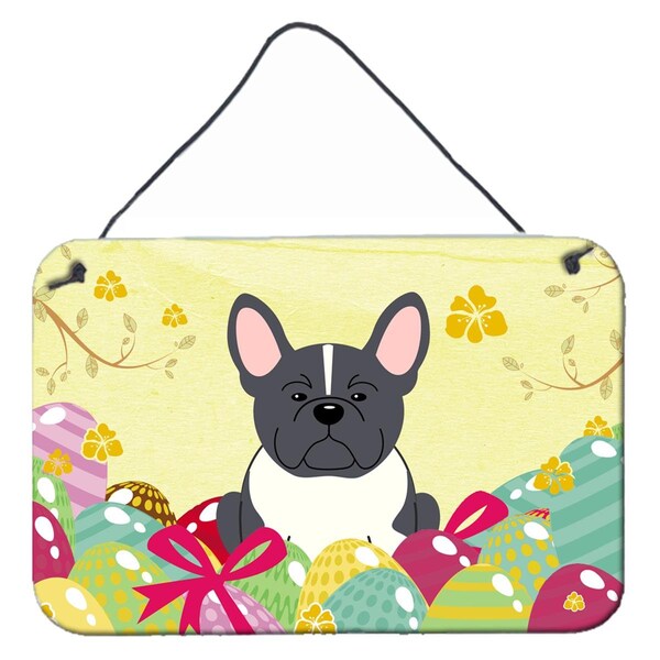 Carolines Treasures Easter Eggs French Bulldog Black White Wall or Door Hanging Prints - BB6012DS812