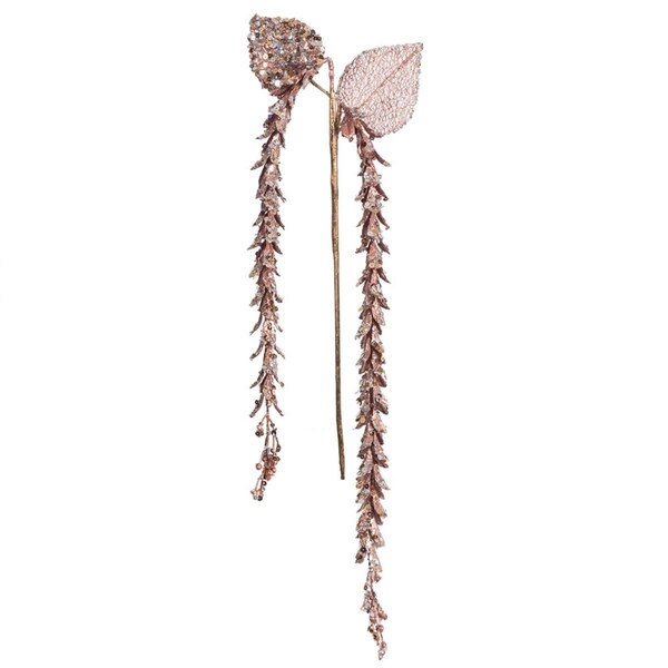 Vickerman 20 in. Rose Gold Pearl Hanging Lupin Spray, 3 per Bag, 64PK - OF180558