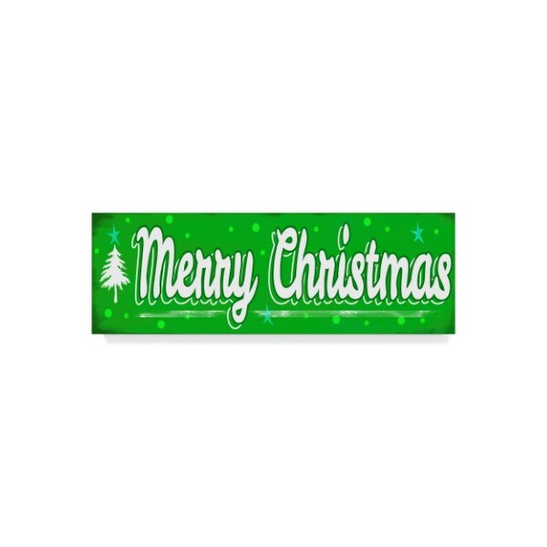 Trademark Fine Art Valarie Wade 'Merry Christmas Sign' Canvas Art, 8x24 - ALI33483-C824GG