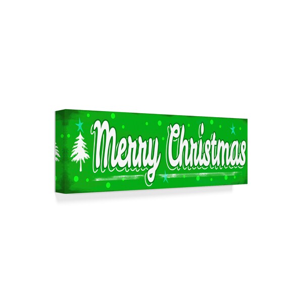 Trademark Fine Art Valarie Wade 'Merry Christmas Sign' Canvas Art, 8x24 - ALI33483-C824GG