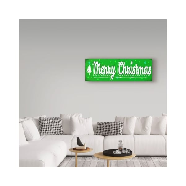Trademark Fine Art Valarie Wade 'Merry Christmas Sign' Canvas Art, 8x24 - ALI33483-C824GG
