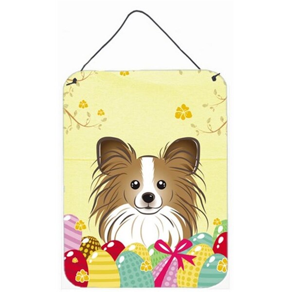 Carolines Treasures Papillon Easter Egg Hunt Wall or Door Hanging Prints - BB1930DS1216