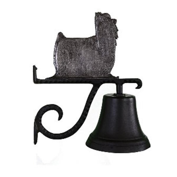 Swivel Cast Bell With Swedish Iron Yorkshire Terrier Ornament - SW385520