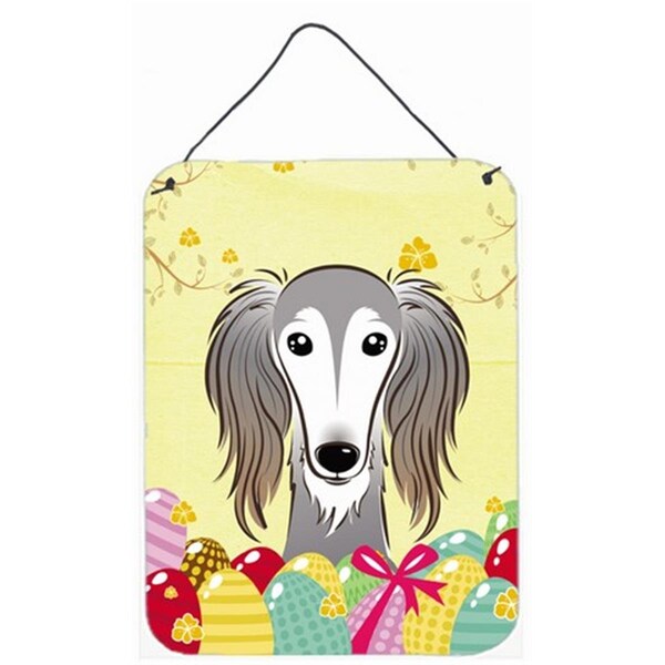Carolines Treasures Saluki Easter Egg Hunt Wall or Door Hanging Prints - BB1911DS1216