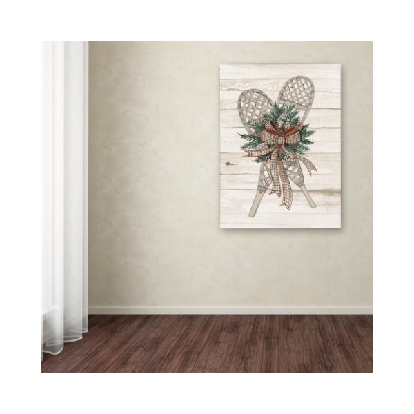 Trademark Fine Art Kathleen Parr McKenna 'Holiday Sports on Wood III Luxe' Canvas Art, 35x47 - WAP02385-C3547GG