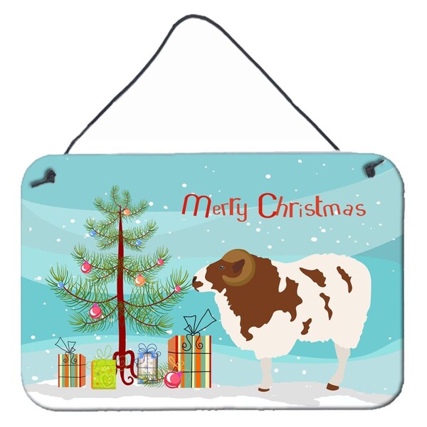 Carolines Treasures Jacob Sheep Christmas Wall or Door Hanging Prints - BB9342DS812